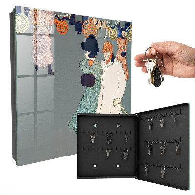 Schlüsselbox zur Wandmontage Design Ein Spaziergang durch die Stadt