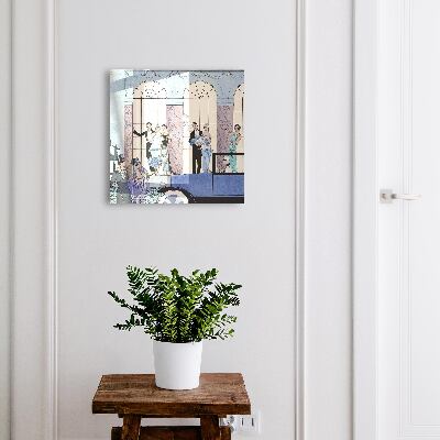 Schlüsselbox für die Wand in Blau