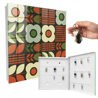 Schlüsselbox mit Motiv fröhliche Blumen