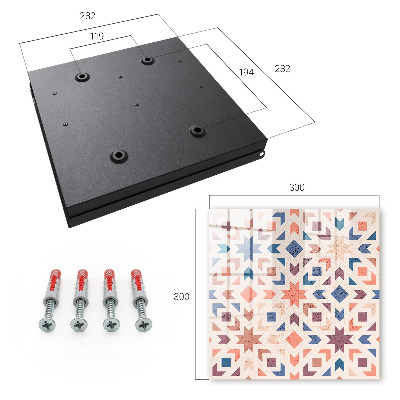 Schlüsselkasten mit geometrischem Muster