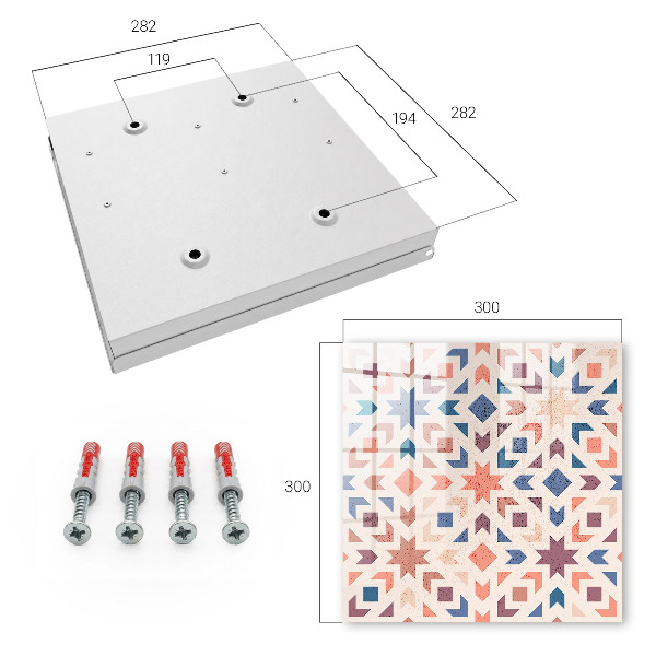 Schlüsselkasten mit geometrischem Muster