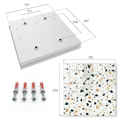 Schlüsselbox mit Terrazzo-Muster
