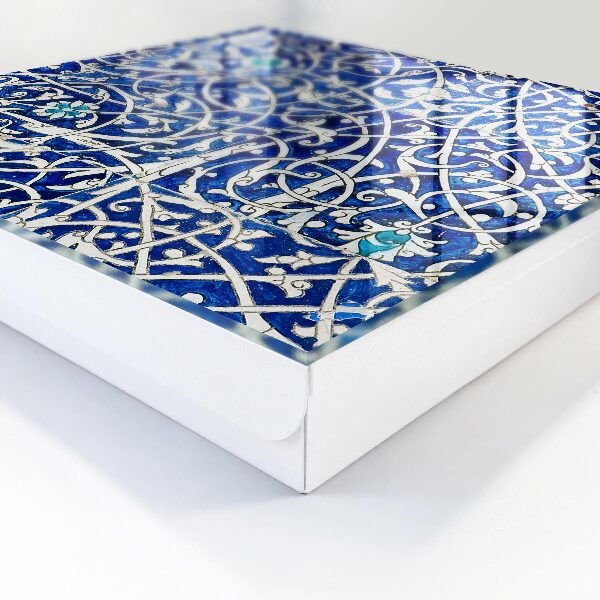 Schlüsselbox im Design Blaue Arabeske