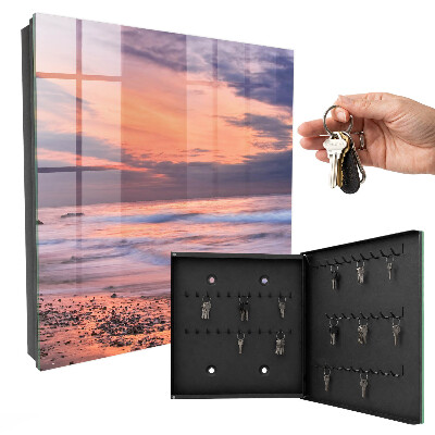 Schlüsselbox für die Wand mit Motiv Sonnenuntergang