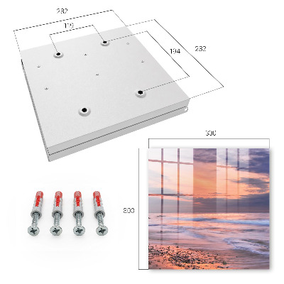 Schlüsselbox für die Wand mit Motiv Sonnenuntergang