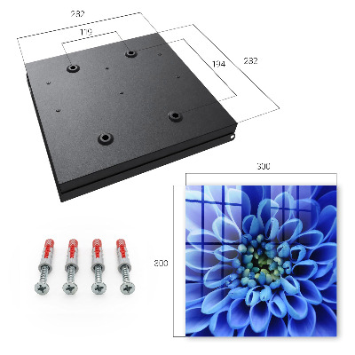 Schlüsselbox im Design Blaue Blume