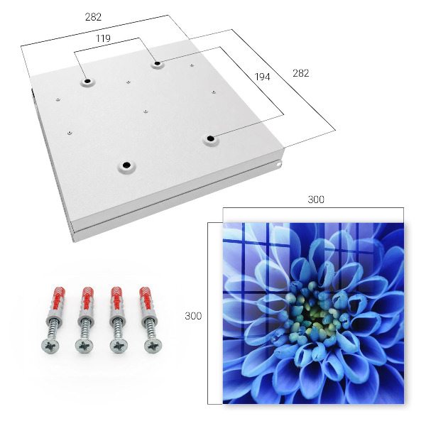 Schlüsselbox im Design Blaue Blume