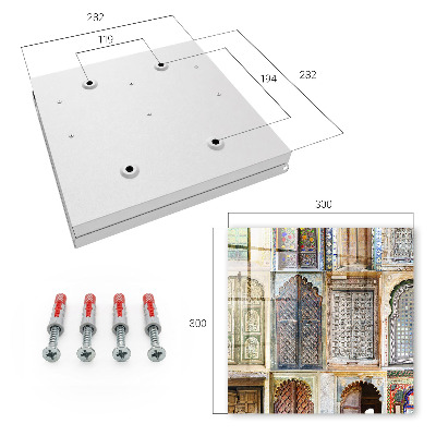 Schlüsselbox zur Wandmontage buntes Fensterdesign