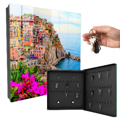 Schlüsselkasten mit Motiv Farbenfrohe Bucht