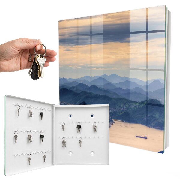 Schlüsselbox für die Wand mit Motiv Berglandschaft