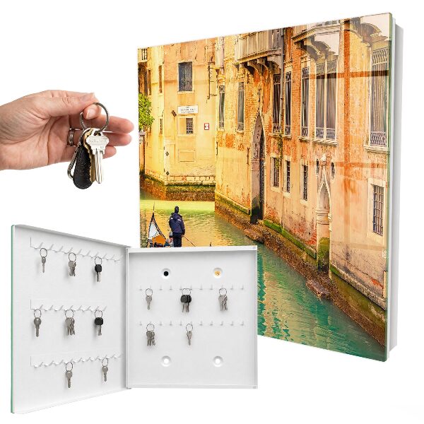 Schlüsselbox zur Wandmontage Motiv Kanäle von Venedig