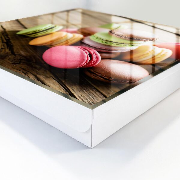 Schlüsselbox mit buntem Süßigkeiten-Motiv