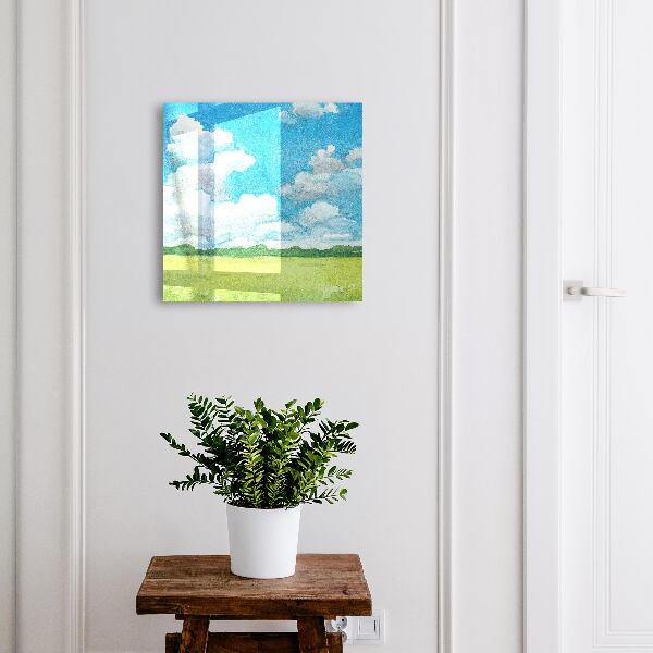 Schlüsselkasten mit Sommerlandschaft-Motiv