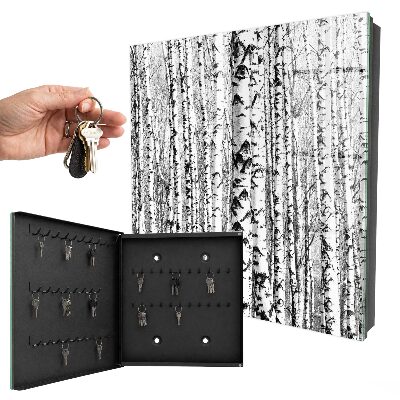 Schlüsselbox für die Wand Motiv Birkenwald