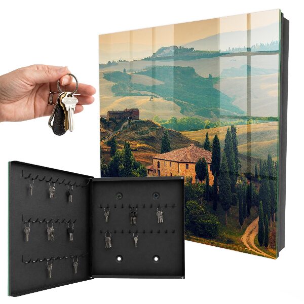 Schlüsselkasten mit Toskana-Landschaftsmotiv