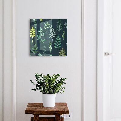 Schlüsselkasten mit Aquarellblätter-Motiv