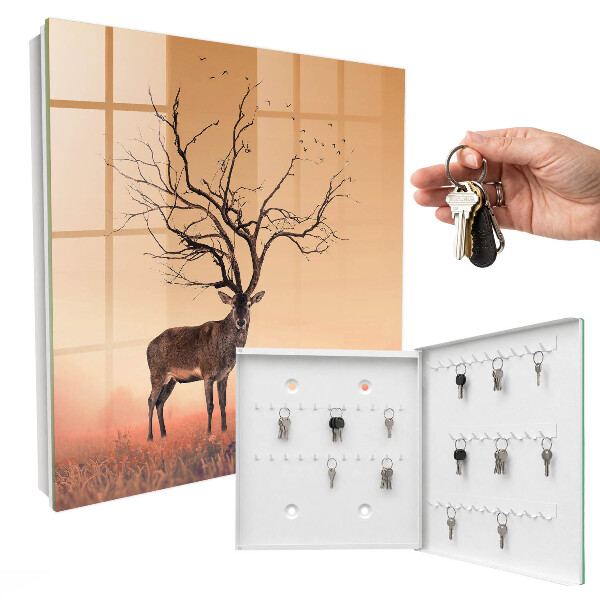 Schlüsselkasten mit Motiv Magischer Hirsch