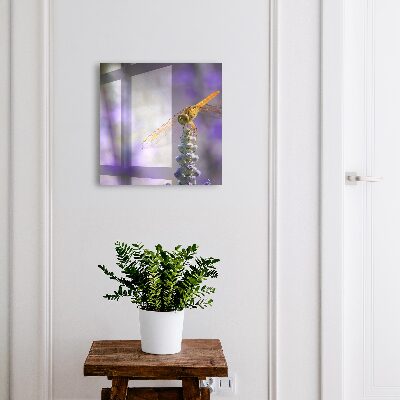 Schlüsselkasten mit Motiv Libelle auf einer Blume