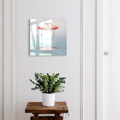 Schlüsselbox für die Wand mit Flamingomotiv