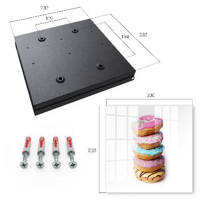 Schlüsselbox zur Wandmontage Design Bunte Donuts