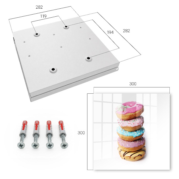 Schlüsselbox zur Wandmontage Design Bunte Donuts