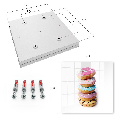 Schlüsselbox zur Wandmontage Design Bunte Donuts