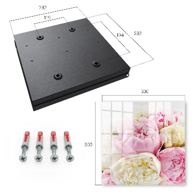 Schlüsselbox zur Wandmontage mit Pastellblumen-Motiv