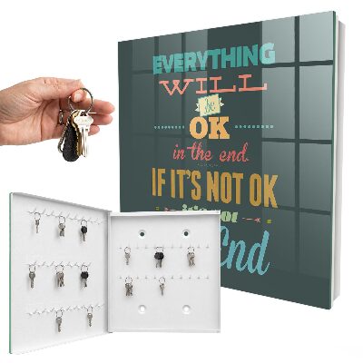 Schlüsselbox für die Wand mit dem Aufdruck Positive Nachrichten