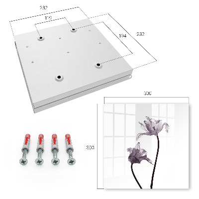 Schlüsselbox im minimalistischen Blumendesign