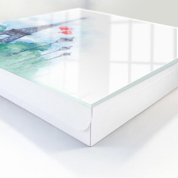 Schlüsselbox zur Wandmontage Motiv Pariser Landschaft