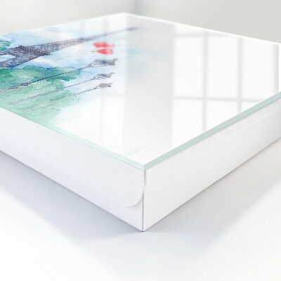 Schlüsselbox zur Wandmontage Motiv Pariser Landschaft