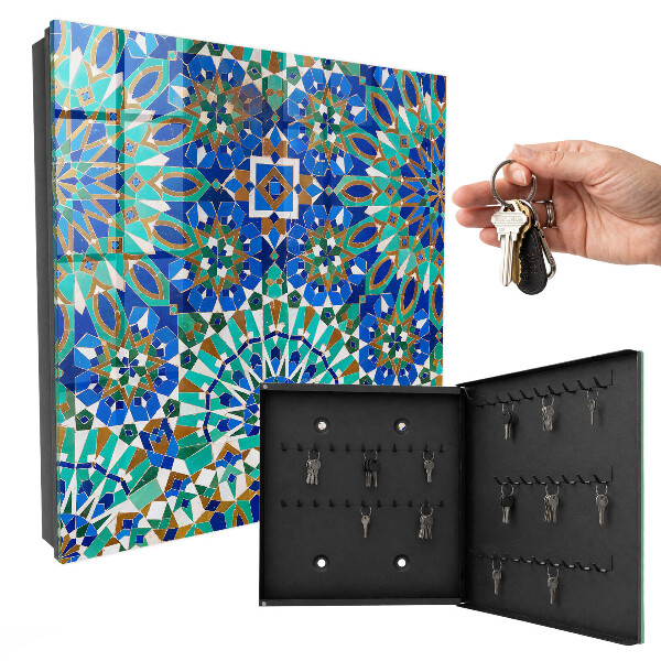 Schlüsselbox mit geometrischem Mosaikmuster