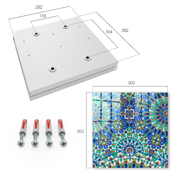 Schlüsselbox mit geometrischem Mosaikmuster