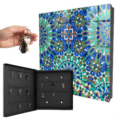 Schlüsselbox mit geometrischem Mosaikmuster
