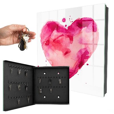 Schlüsselbox für die Wand mit Herz-Motiv