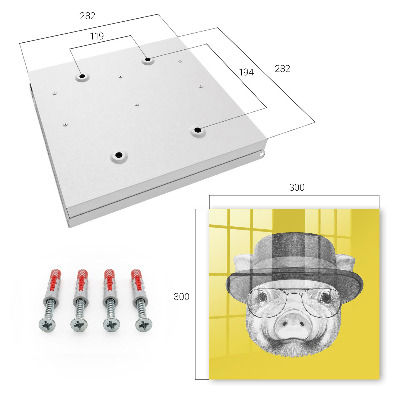 Schlüsselkasten mit Motiv Glückliches kleines Schweinchen