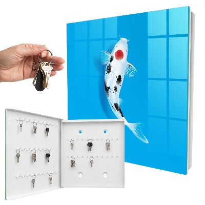 Schlüsselkasten mit Koi-Karpfen-Motiv