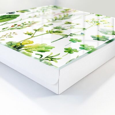 Schlüsselbox für die Wand mit Aquarellpflanzen-Motiv