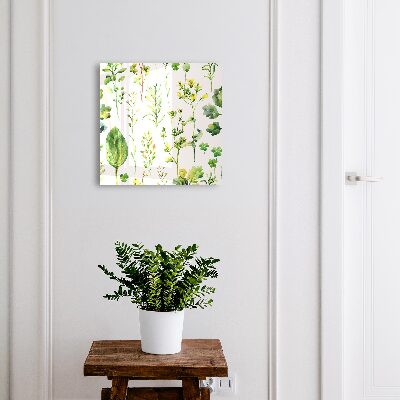 Schlüsselbox für die Wand mit Aquarellpflanzen-Motiv
