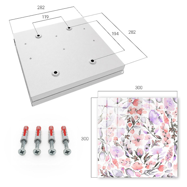 Schlüsselbox im Design Pastellblumen