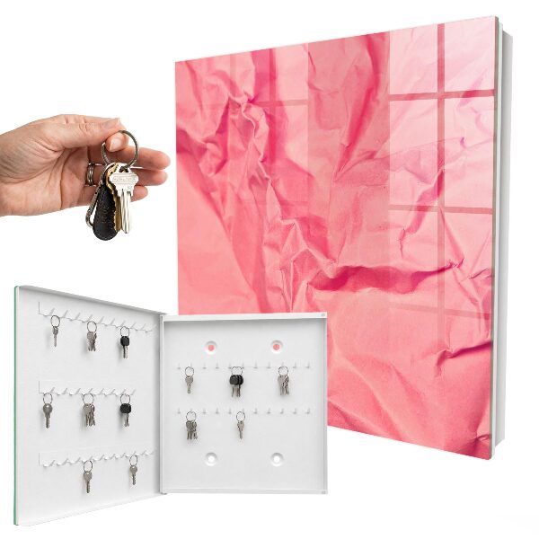 Schlüsselbox mit rosa Textur