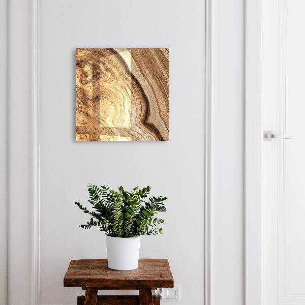 Schlüsselbox für die Wand aus Holzwellen