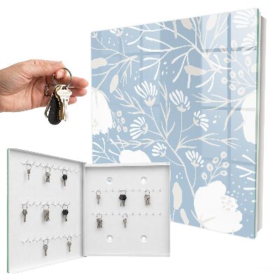 Schlüsselbox zur Wandmontage mit Pflanzenmotiven