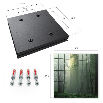 Schlüsselbox zur Wandmontage im Design Waldnebel
