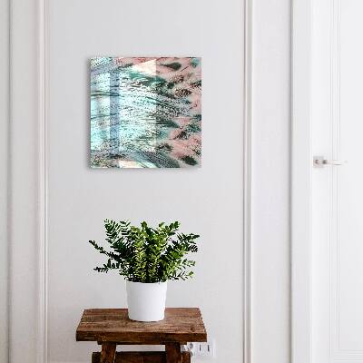Schlüsselbox für die Wand mit Motiv pastellfarbene Federn