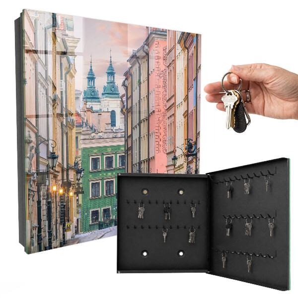 Schlüsselbox mit Motiv farbenfrohe Wohngebäude