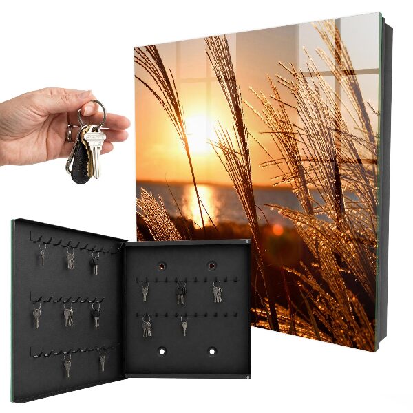 Schlüsselbox für die Wand mit Sonnenuntergang-Motiv