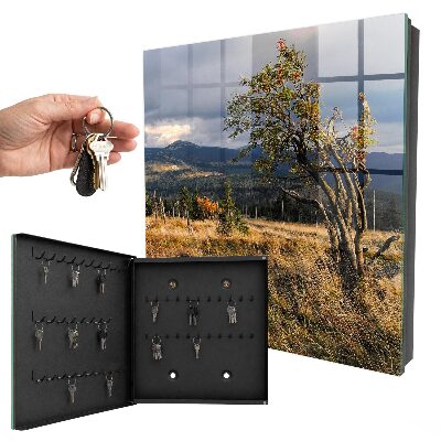 Schlüsselbox mit Motiv Herbstlandschaft