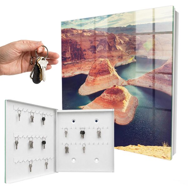 Schlüsselkasten mit Motiv Felsen und Wasser