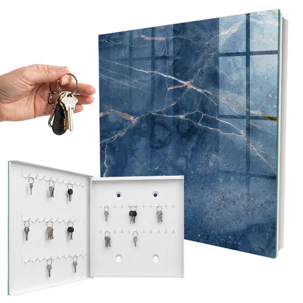 Schlüsselkasten in blauem Marmor-Design